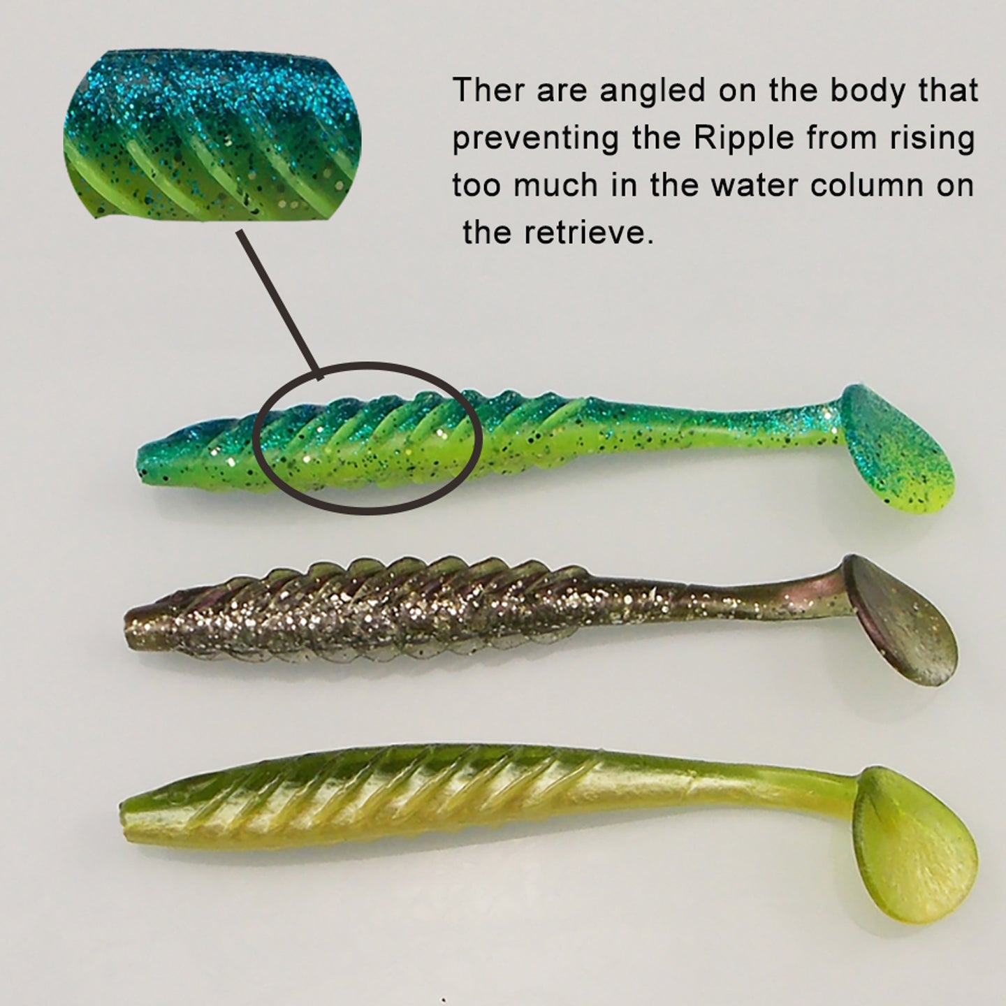 Soft fishing lure Ripple Shad 125mm for pike perch fishing 12PCS